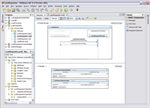 The  Web Services Definition Language (WSDL) designer allows users to drag and drop WSDL components in the WDL designer. Click to enlarge.