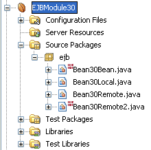 Directory structure for EJB30Module