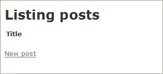 Listing Posts
