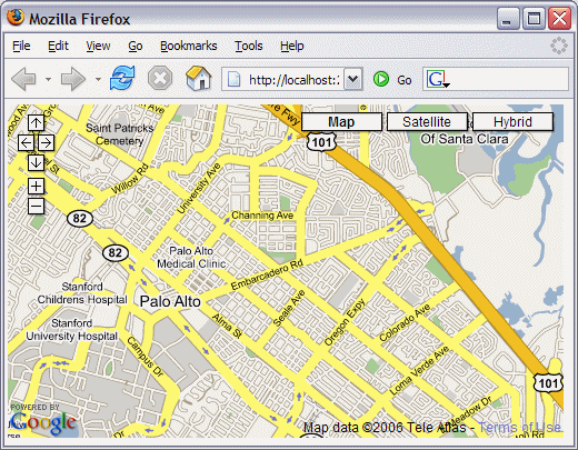 Figure 3: Map Viewer Application - First View
